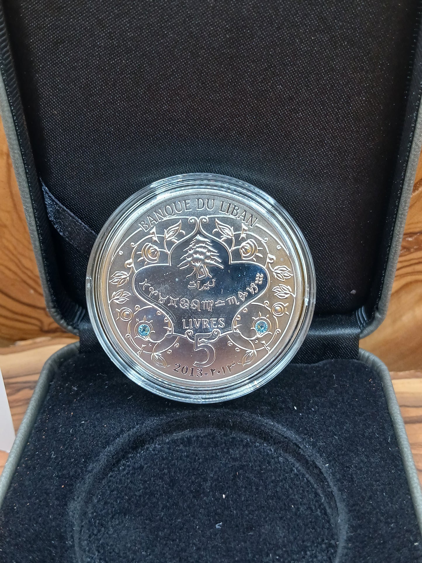Scorpio, official issue of the Bank of Lebanon, 500-karat silver