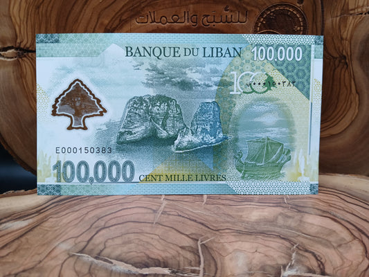 100,000 Lebanese Pounds (Polymer)