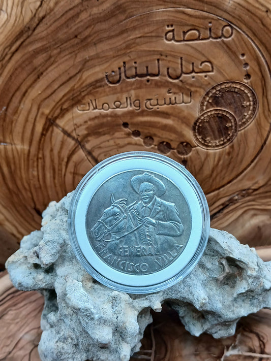 silver plated mexican medal