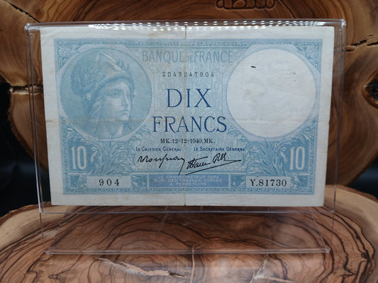 10 francs , france 1940