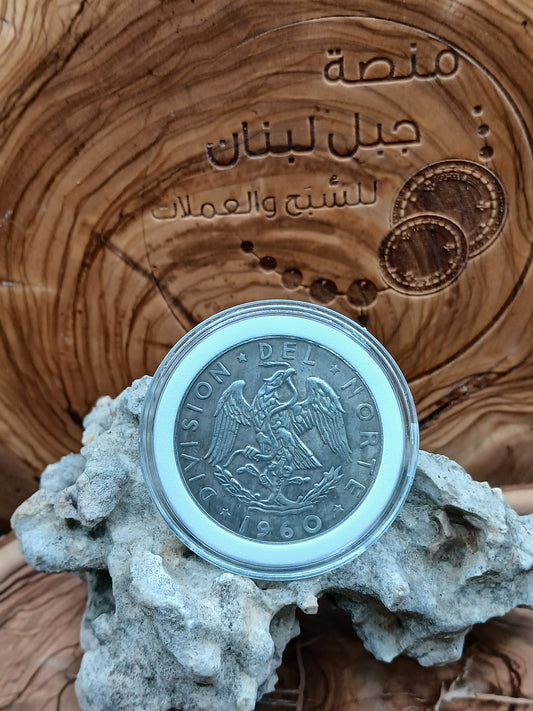 silver plated mexican medal