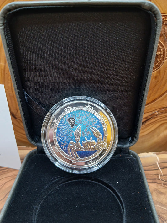 Cancer , official issue of the Bank of Lebanon, 500-karat silver