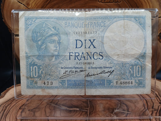 10 francs , france 1928